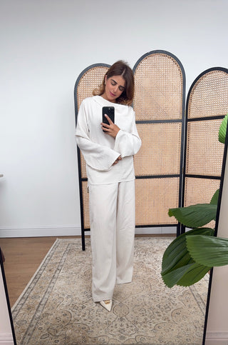 Cream two piece coord- oasis