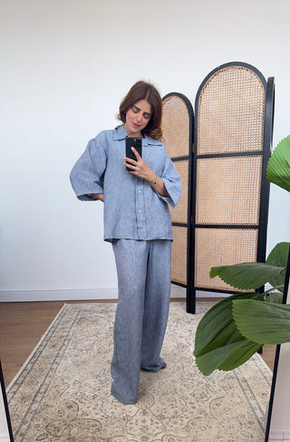 Navy blue shirt coord- ina - Fash Focused
