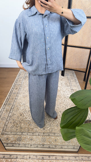 Navy blue shirt coord- ina - Fash Focused