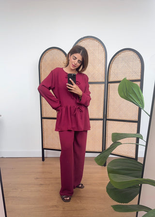 Wine basic bow coord - nala