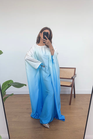 Analia kaftan in ombré dark blue - Fash Focused