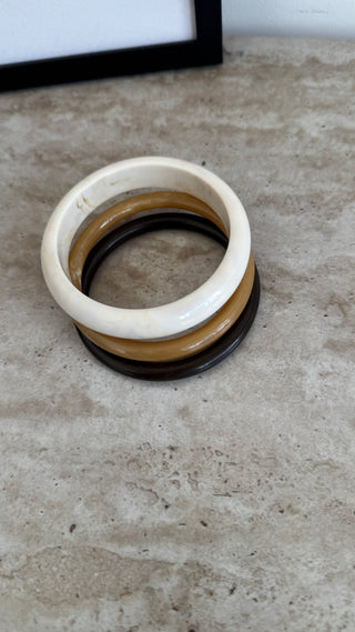 Cream drift bangle set - Fash Focused