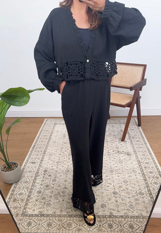 Black crochet coord -hali - Fash Focused