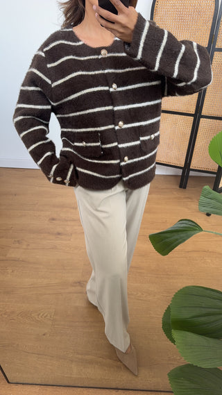 Coco stripe cardigan- sanaz