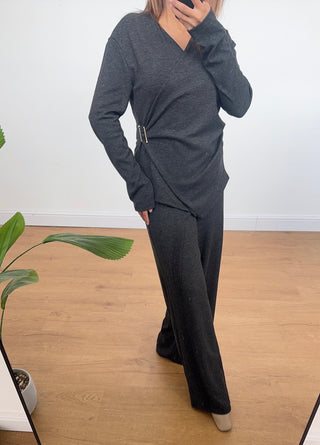 black wrap coord- roselle - Fash Focused