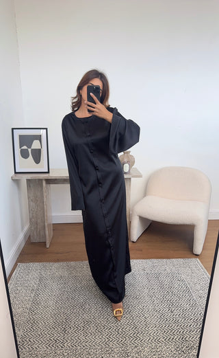Black button down dress- vana