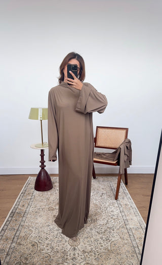 camel jersey khimar set- haya