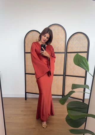 Azli dress rust