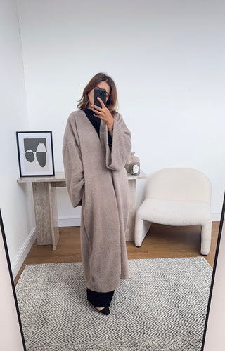 Aya kimono coatigan taupe - Fash Focused