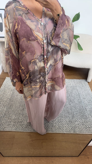 Neva printed coord pink - Fash Focused