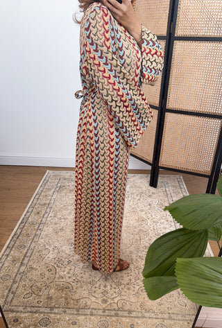 Zigzag crochet dress with belt- yaita - Fash Focused