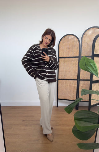 Coco stripe cardigan- sanaz