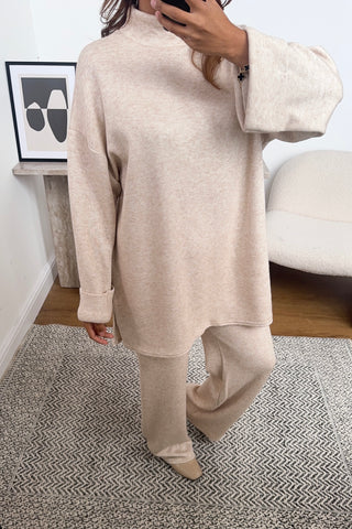 Cream basic knit coord- leila - Fash Focused