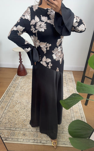 Black and gold dress- marielle - Fash Focused