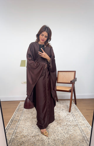 Coco butterfly lace detail kaftan- vela - Fash Focused