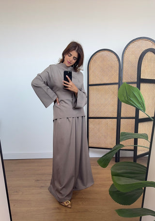 Taupe skirt coord - tia