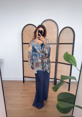 Neva printed coord navy