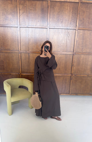 Coco tie waist skirt coord - avilna