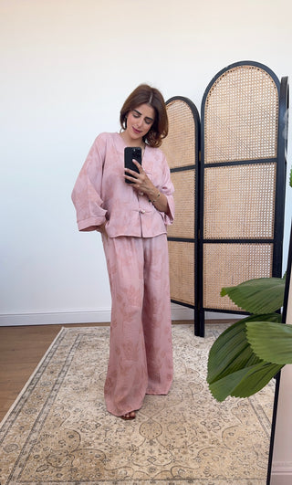 Pink leaf flow coord- fifi - Fash Focused