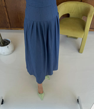 Two piece denim skirt set- Gina - Fash Focused