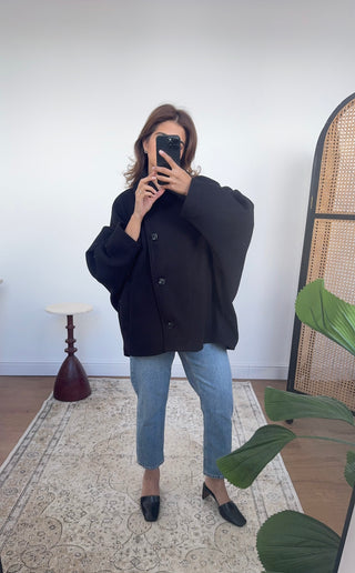 Black buttoned jacket- shay
