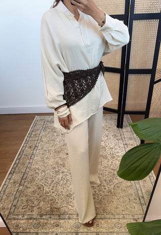Cream ease coord set - iana - Fash Focused