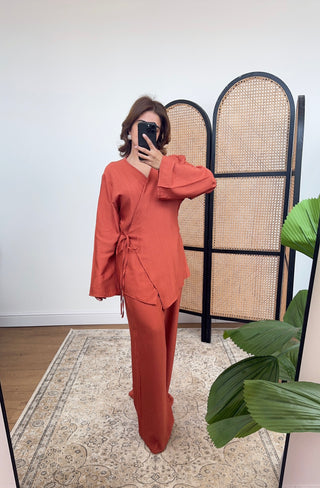Terracota wrap coord- numa - Fash Focused