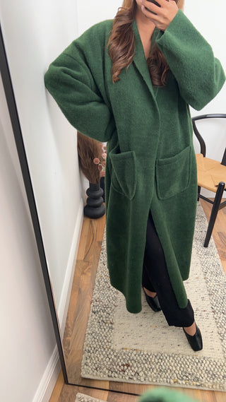 Canan Coatigan in green - Fash Focused