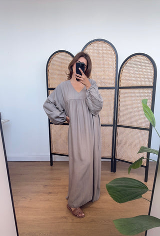 Taupe dress- isla