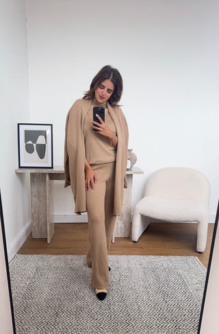 Kaia Three-Piece in camel - Fash Focused