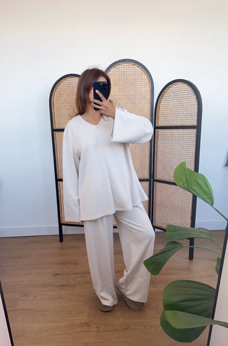 Cream basic coord