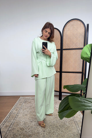 Mint twist tie back coord- viva - Fash Focused