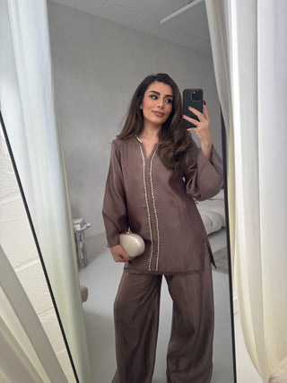 Lilac pearl lace coord-Aleen - Fash Focused