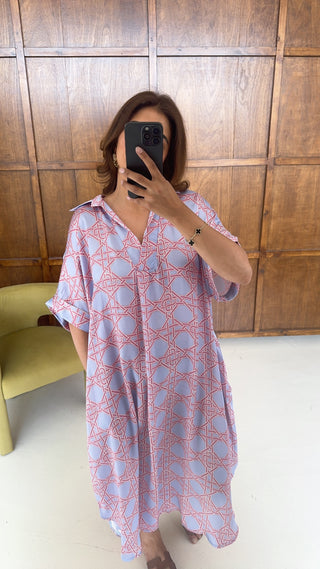 Lilac chain print dress- hera