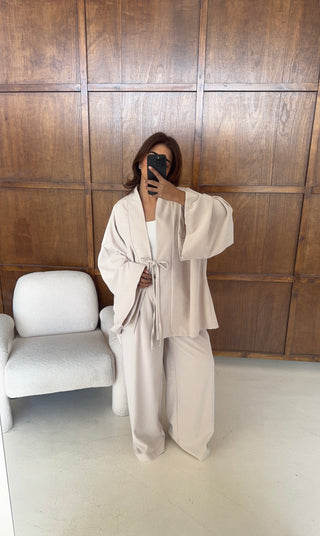 Cream suede coord- dalia
