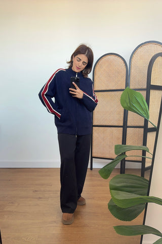 Navy zip cardigan- iva