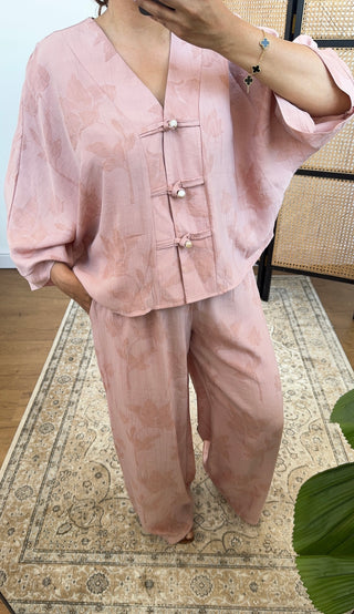 Pink leaf flow coord- fifi - Fash Focused