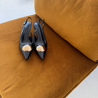 Black slingback heels - Raya - Fash Focused