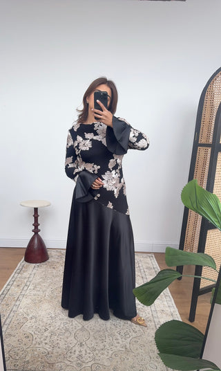 Black and gold dress- marielle - Fash Focused