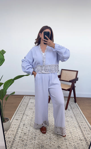 Lilac crochet coord -hali - Fash Focused