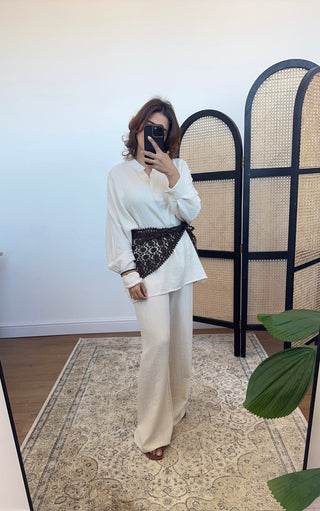 Cream ease coord set - iana - Fash Focused