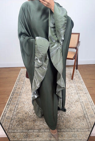 Olive frill kaftan -layana - Fash Focused