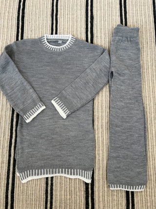 Girls sacie knit coord in grey