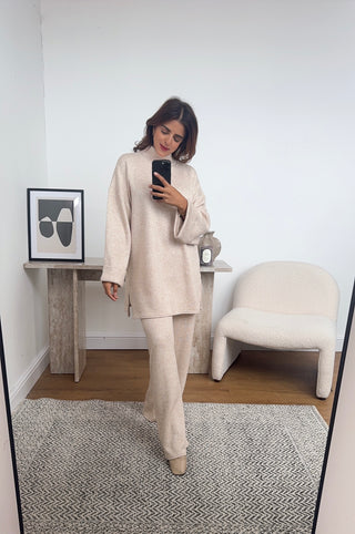 Cream basic knit coord- leila - Fash Focused