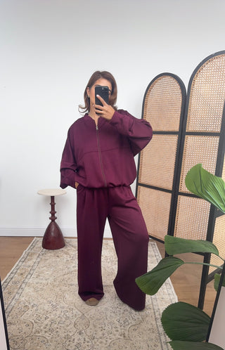 Burgandy zip coord - Mia