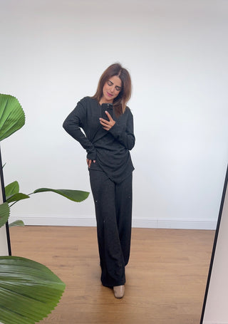 black wrap coord- roselle - Fash Focused