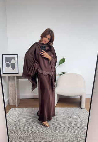 Coco satin lace two piece- luna