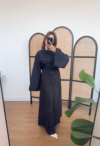 Black mandarin two piece set- ayla