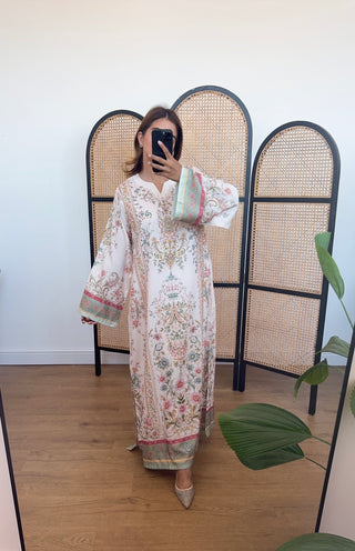 Ivory petal kaftan