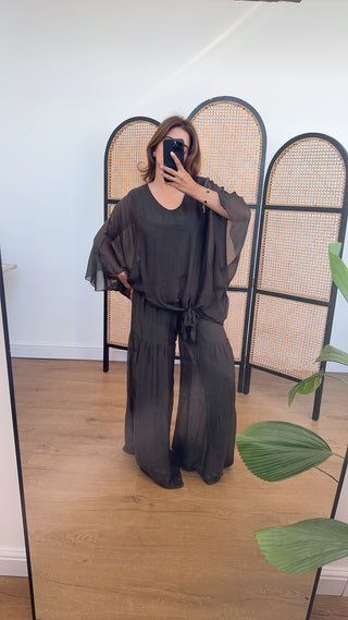 Coco luxe chiffon silk coord- lili